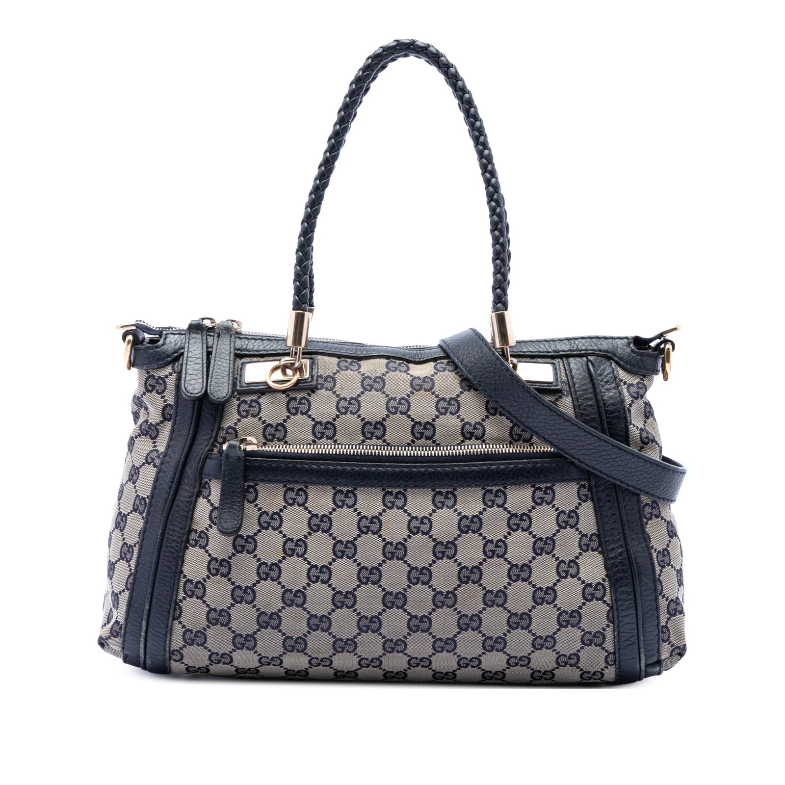 Gucci Bella Satchel Beige GG Canvas Shoulder Bag (1 of 6)