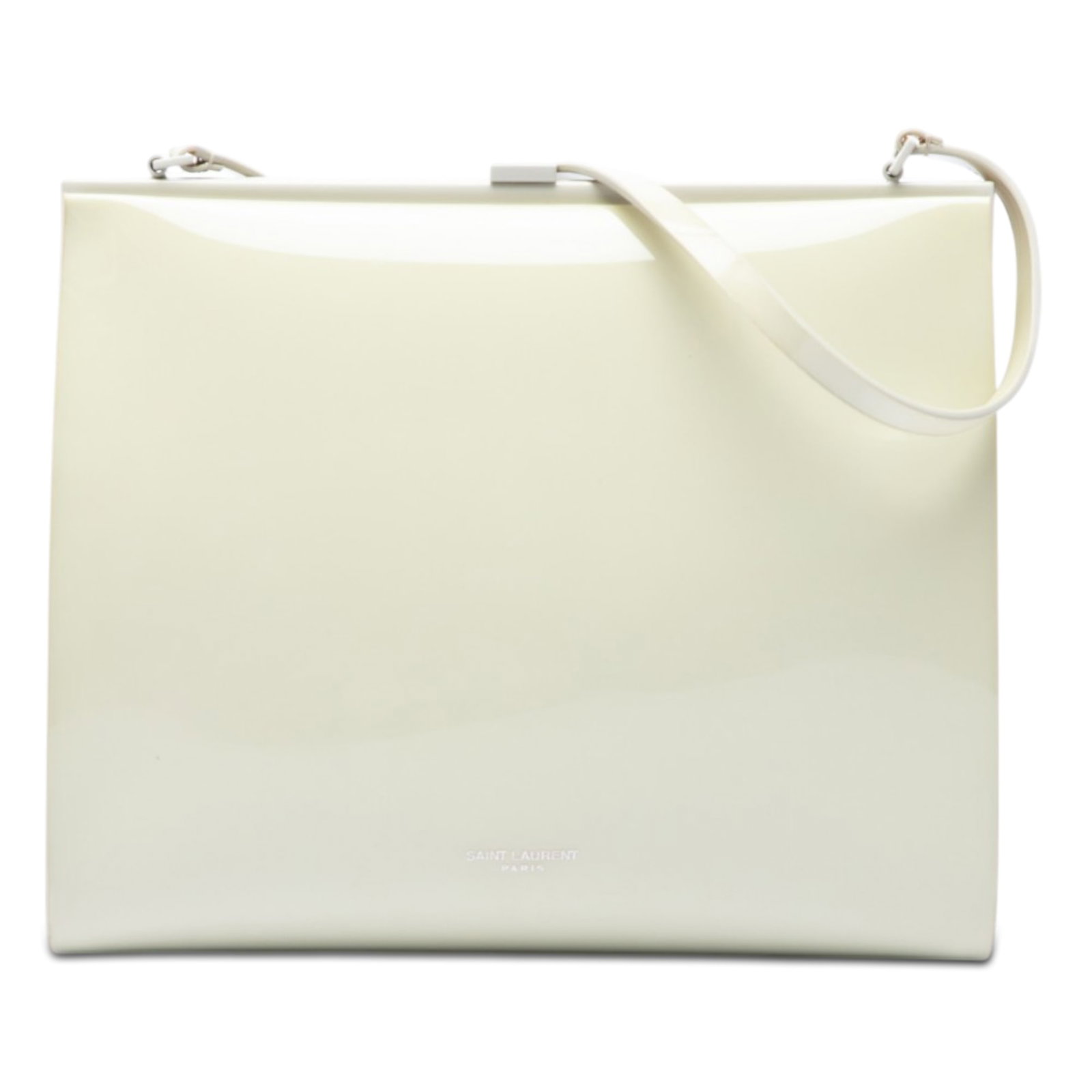 Saint Laurent Le Anne Marie White PVC Shoulder Bag (1 of 6)
