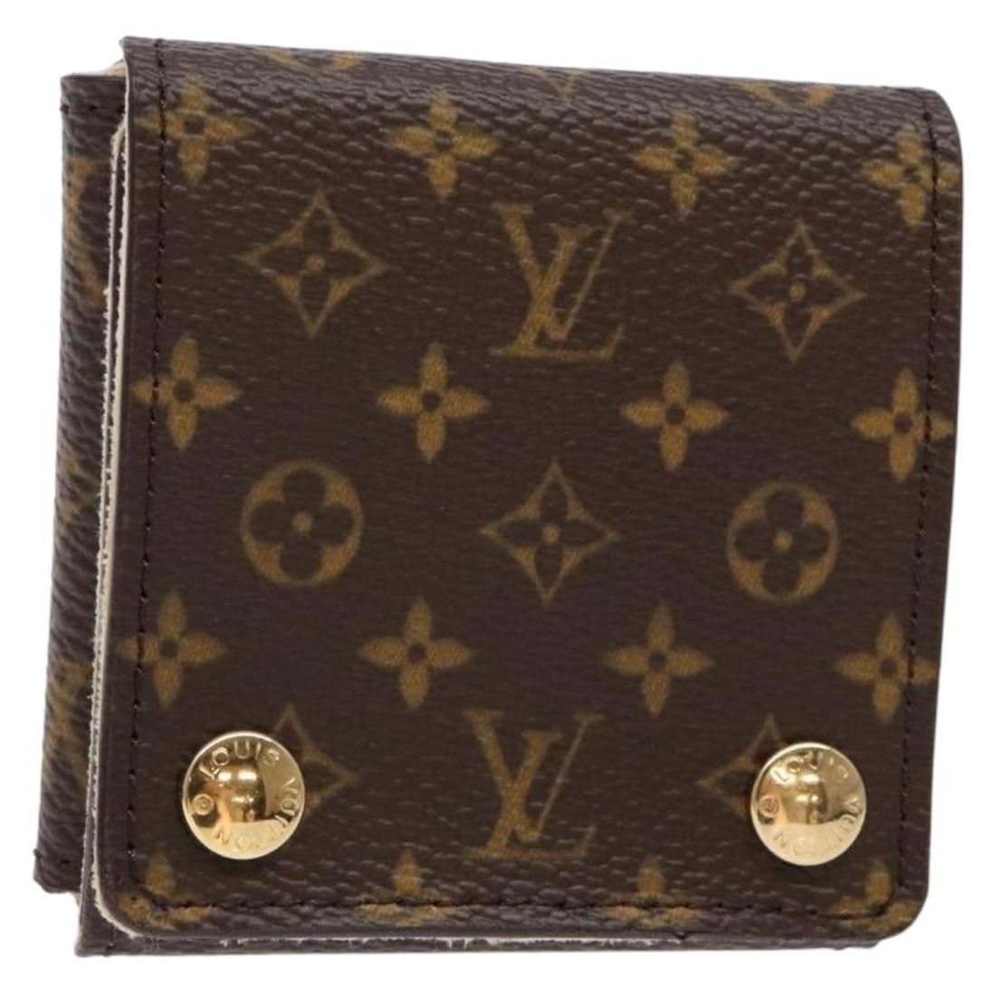 Authentic Louis Vuitton Monogram Jewelry Box 130752V France: Authentic Louis Vuitton Monogram Jewelry Box 130752V France This exquisite Louis Vuitton jewelry box combines luxury and functionality. Crafted from iconic Monogram Canvas, it features a classic monog