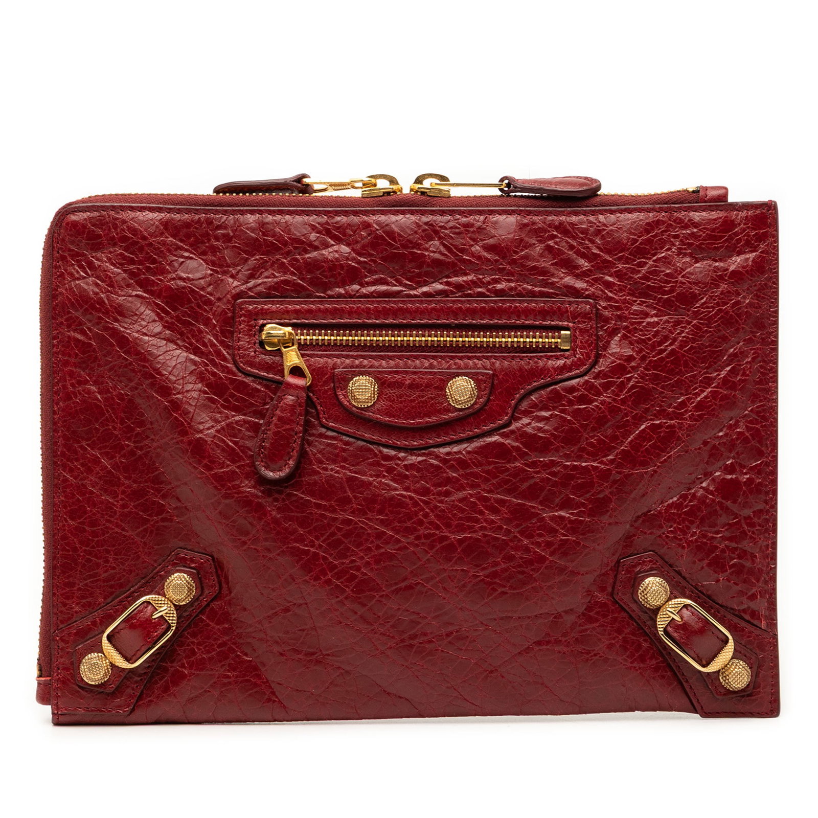 Balenciaga Giant 12 Motocross lambskin flat clutch with zip closure (1 of 7)