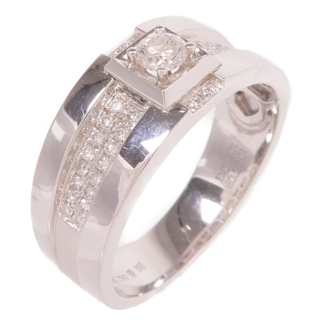 18K White Gold Diamond Ring Size 8.75 (1 of 8)
