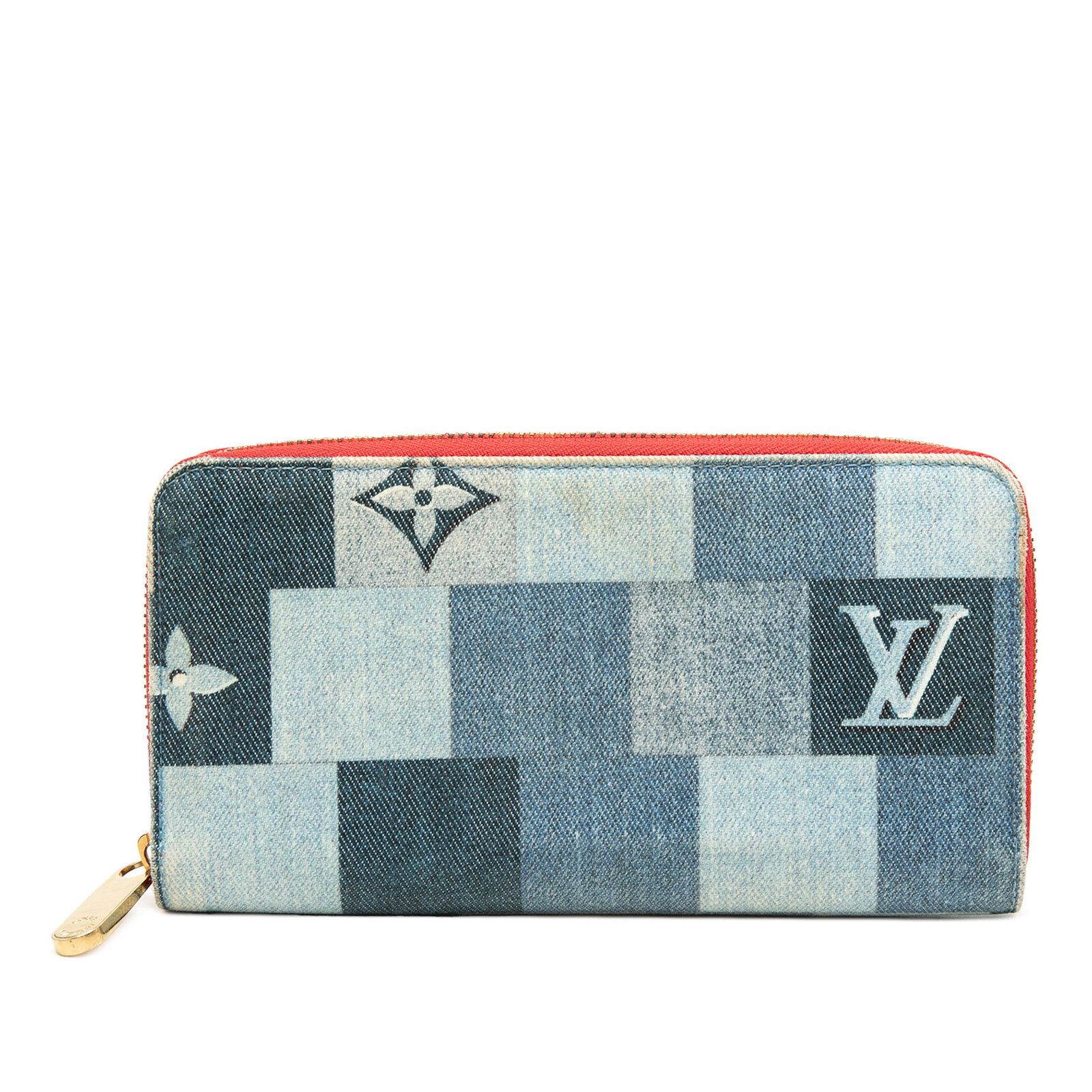 Louis Vuitton Zippy Long Wallet Monogram Denim Patchwork Blue (1 of 9)