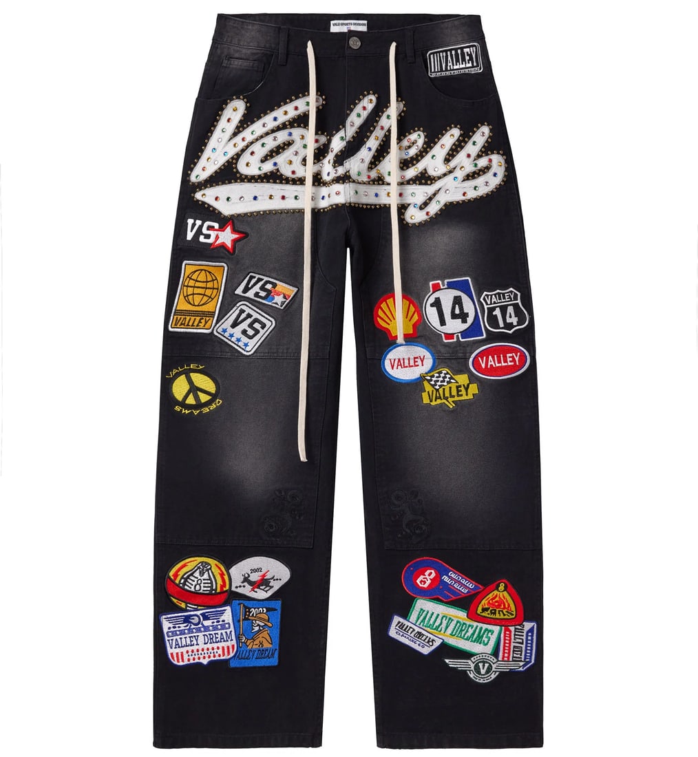 Vale painter work pants black cotton size 34 1980s (1 of 2)