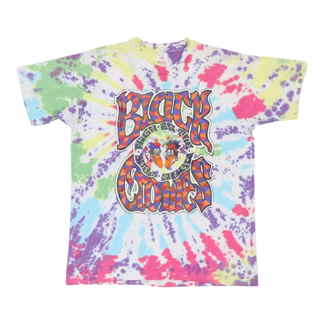 Vintage 1993 Black Crowes High As The Moon tie dye cotton shirt XL: Vintage 1993 Black Crowes High As The Moon tie dye cotton shirt XL Authentic original vintage 1993 Black Crowes High As The Moon Tour tie dye shirt. This is a true vintage shirt, not a modern