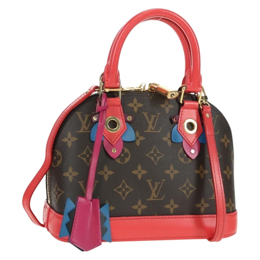 Louis Vuitton Alma BB M41659 Monogram Canvas Red Handbag: Louis Vuitton Alma BB M41659 Monogram Canvas Red Handbag Louis Vuitton Monogram Totem Alma BB handbag in monogram canvas with red accents. This women's handbag is made in France and includes a dust ba