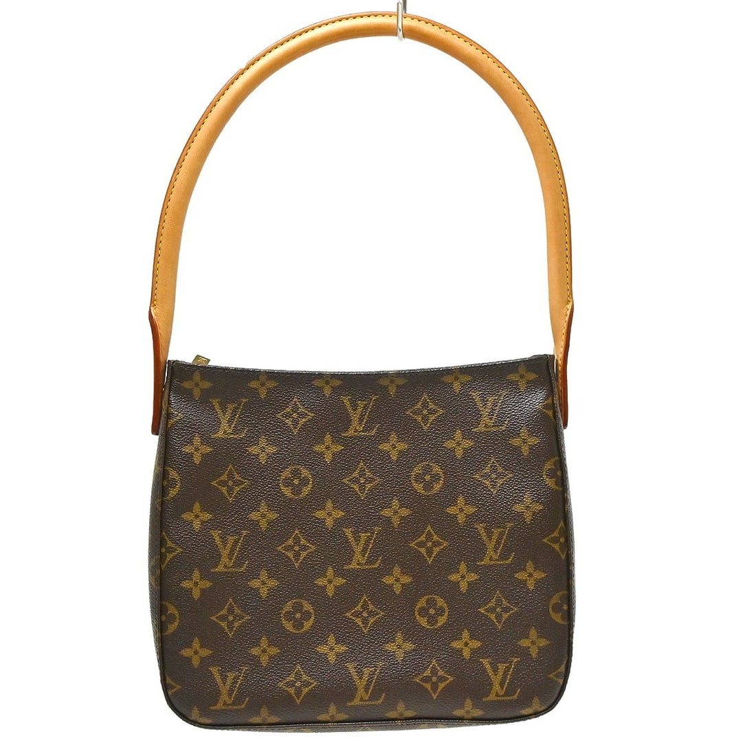Louis Vuitton Looping MM Monogram Canvas Shoulder Bag M51146: Louis Vuitton Looping MM Monogram Canvas Shoulder Bag M51146 Vintage Louis Vuitton Looping MM shoulder handbag in brown Monogram canvas with leather trim and a zip closure. Designed with a beige Alcan