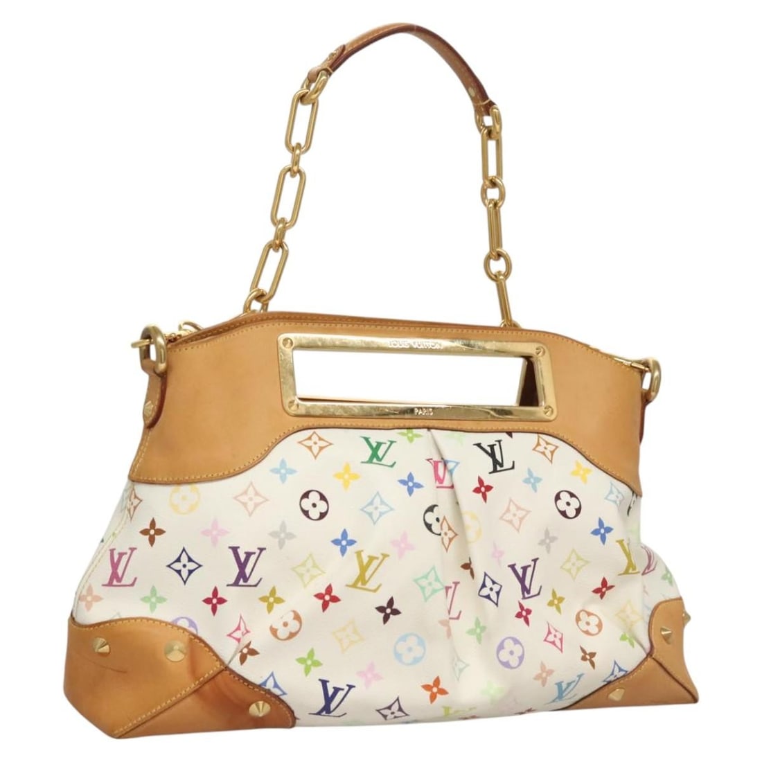 Louis Vuitton Judy GM White Monogram Multicolor Shoulder Bag M40253 (1 of 18)