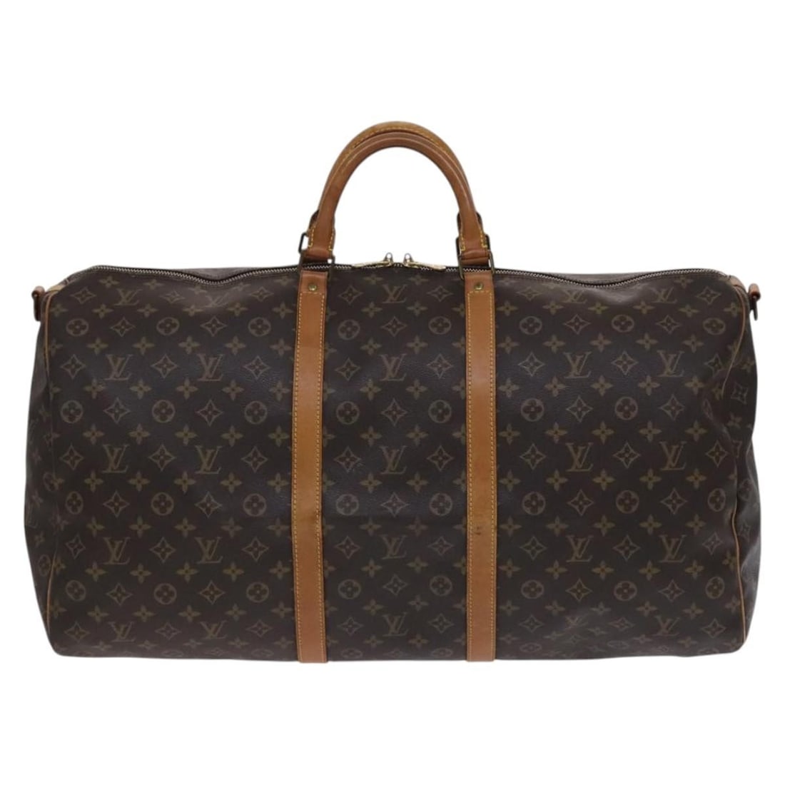 Louis Vuitton Keepall Bandouliere Monogram Canvas Travel Bag Brown France: Louis Vuitton Keepall Bandouliere Monogram Canvas Travel Bag Brown France This Louis Vuitton Keepall Bandouliere Bag features the classic Monogram canvas in brown and is designed for unisex use. The b