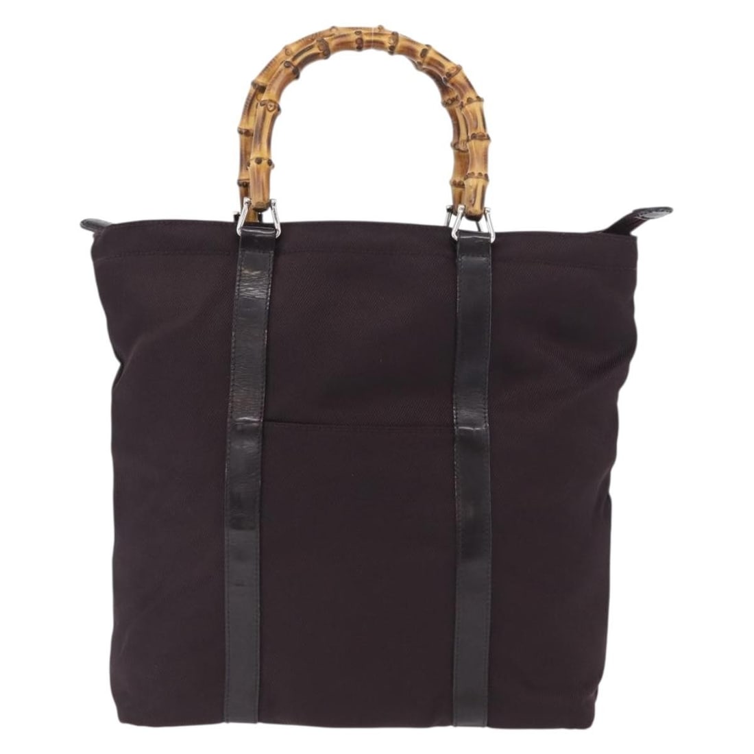 Gucci Bamboo Purple Canvas Tote Bag Made in Italy: Gucci Bamboo Purple Canvas Tote Bag Made in Italy This Gucci Bamboo tote bag features a purple canvas exterior with bamboo handles, designed specifically for women. Crafted in Italy, the bag showcases