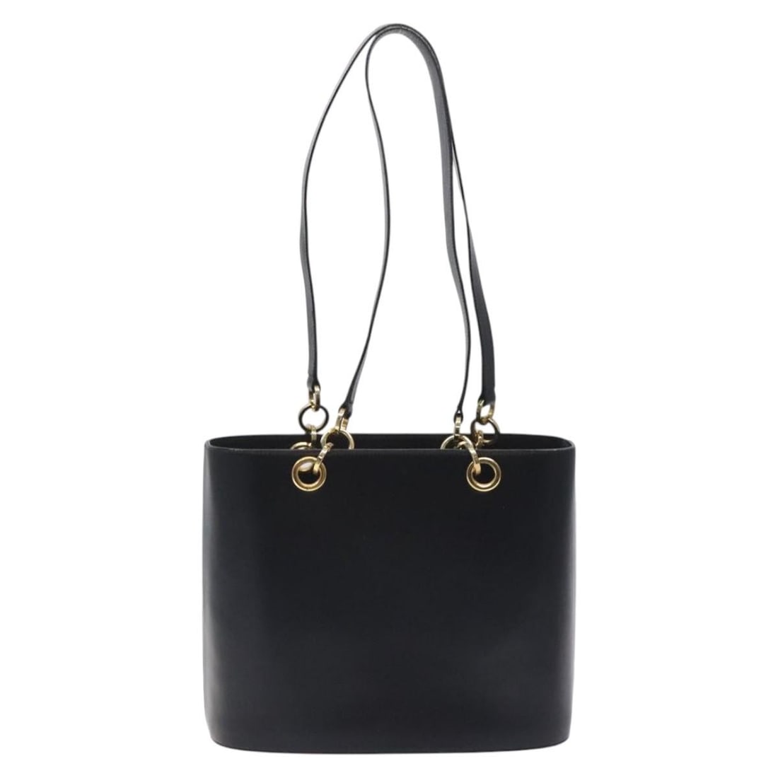 Salvatore Ferragamo Vintage Black Leather Tote Bag Italy: Salvatore Ferragamo Vintage Black Leather Tote Bag Italy This Salvatore Ferragamo vintage tote bag is crafted from black leather and designed for women. Made in Italy, it features a spacious interior 