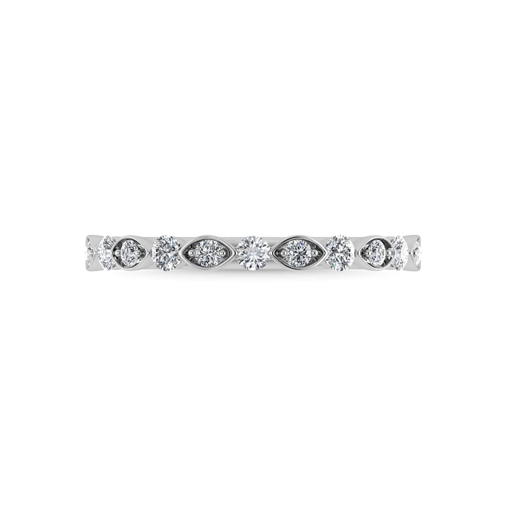 14K White Gold Diamond 1/4 Ct.Tw. Stackable Ring - 2