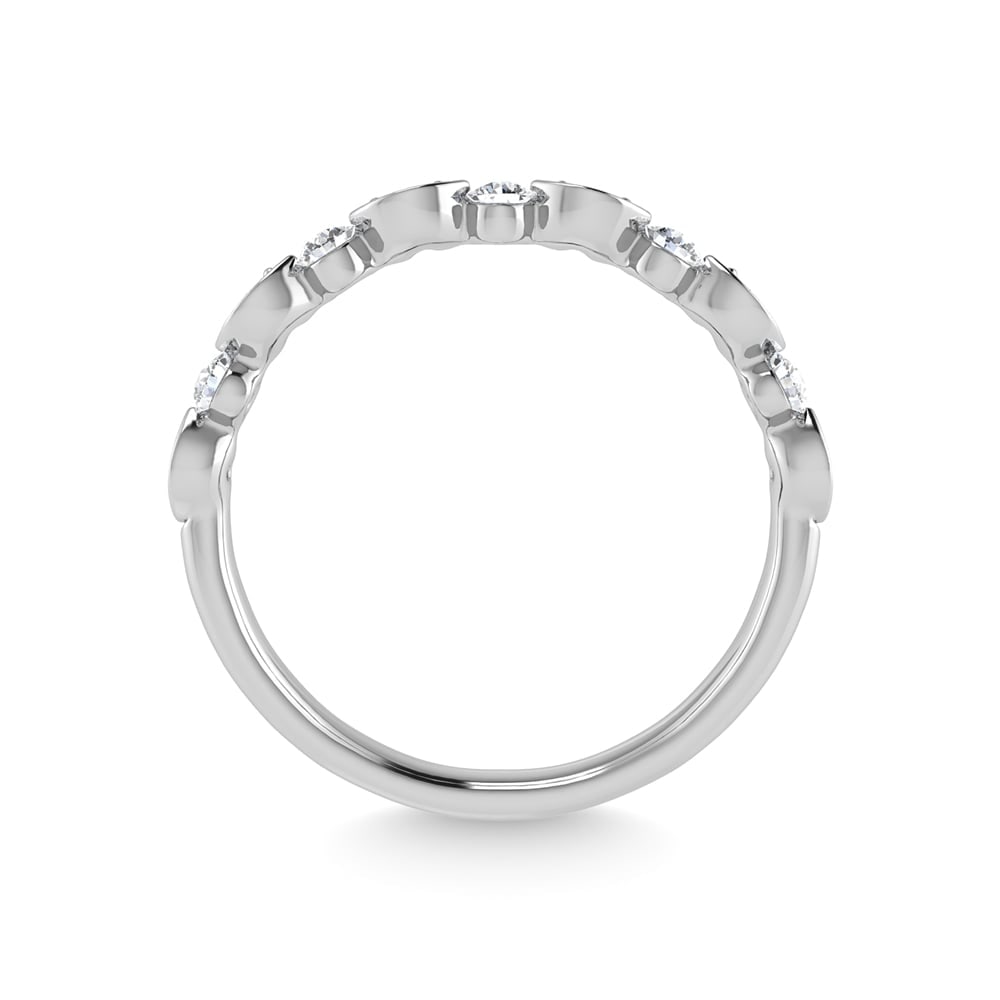 14K White Gold Diamond 1/4 Ct.Tw. Stackable Ring - 4