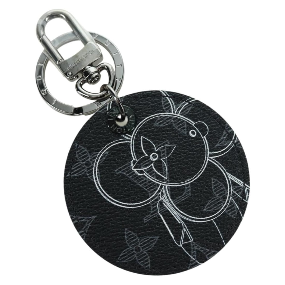 Louis Vuitton MP1993 Porte Cles Vivienne Monogram Eclipse Charm: Louis Vuitton MP1993 Porte Cles Vivienne Monogram Eclipse Charm Louis Vuitton Porte Cles Vivienne charm in Monogram Eclipse canvas. This authentic charm is made in France and comes with a dust bag and