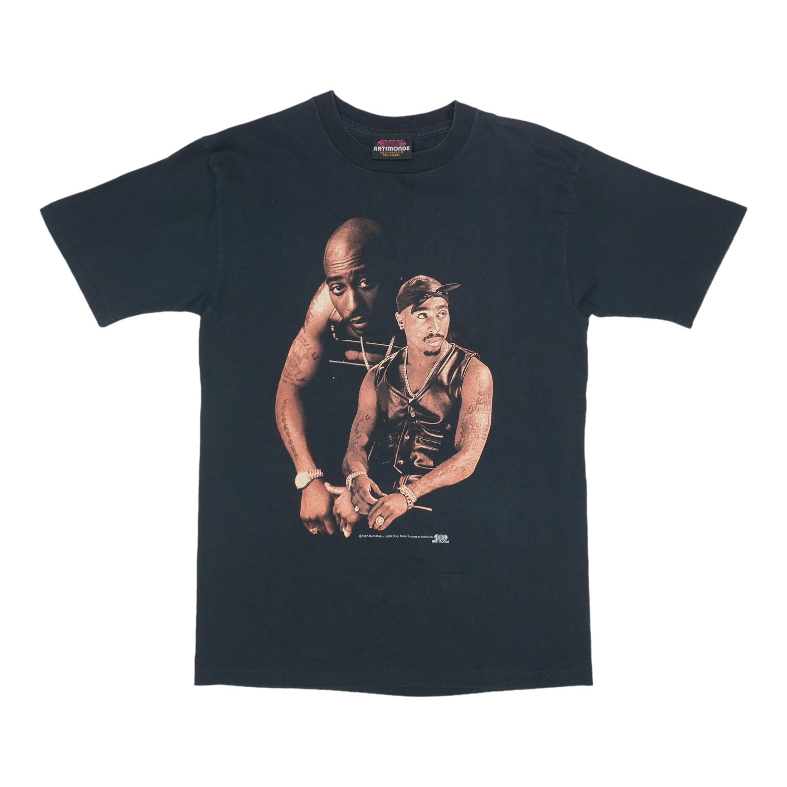 Black 1997 Tupac Shakur Stop The Violence Vintage T Shirt (1 of 6)