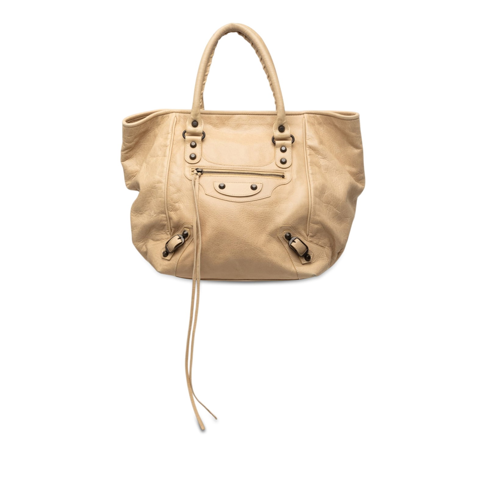 Balenciaga Classic Sunday Tote in Beige Lambskin Leather (1 of 8)