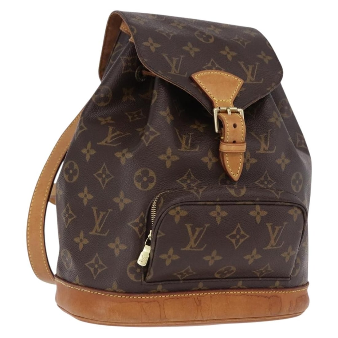 Louis Vuitton Montsouris Unisex Brown Canvas Backpack: Louis Vuitton Montsouris Unisex Brown Canvas Backpack Louis Vuitton Montsouris unisex bag in brown canvas, made in France. The item is in fair condition with exterior deformation and light rubbing, le