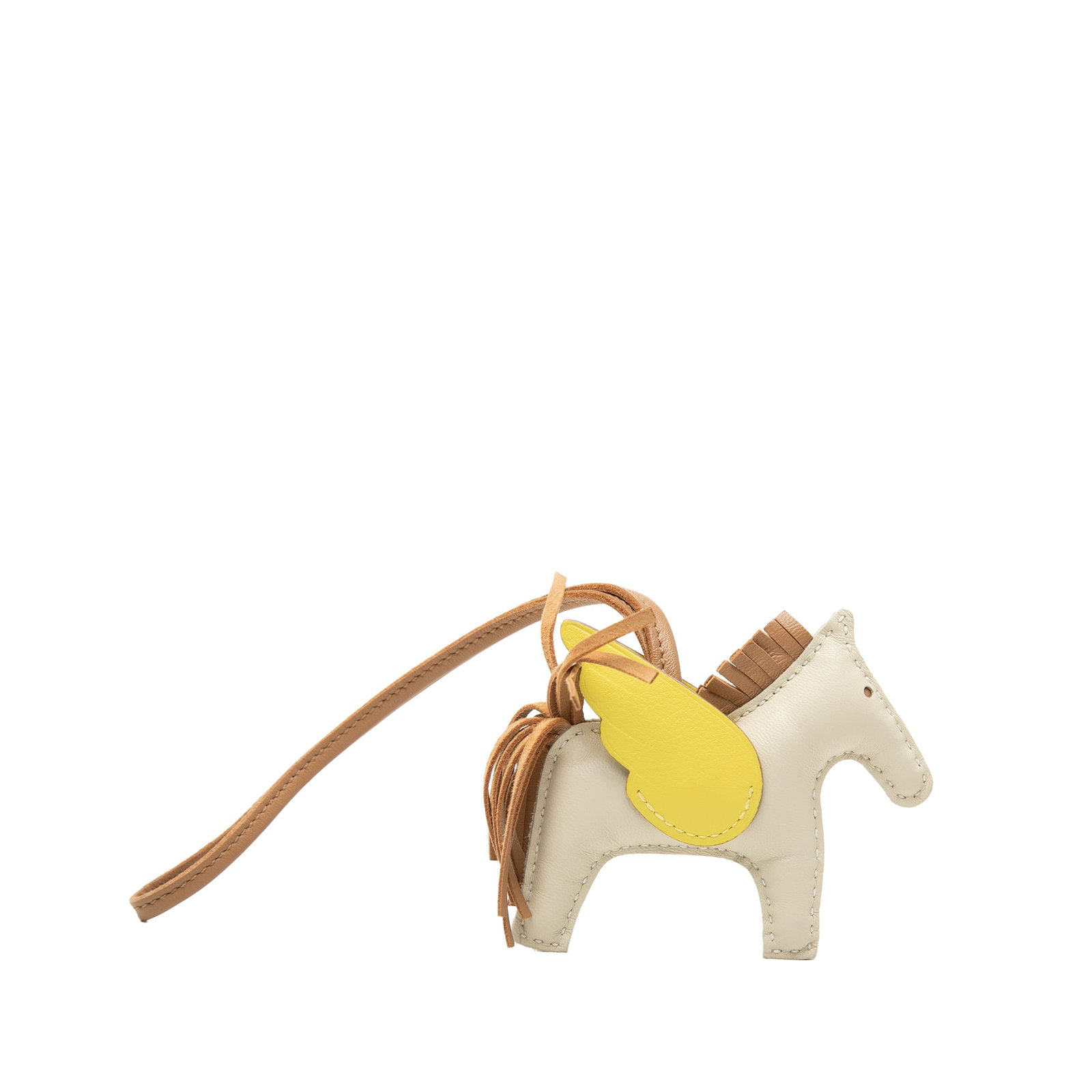 Hermes PM Grigri Rodeo Pegase Bag Charm Milo Lambskin Swift: Hermes PM Grigri Rodeo Pegase Bag Charm Milo Lambskin Swift Hermes Rodeo Pegase bag charm in size PM, featuring a Milo lambskin and Swift leather body with a flat leather strap. It is made in France a