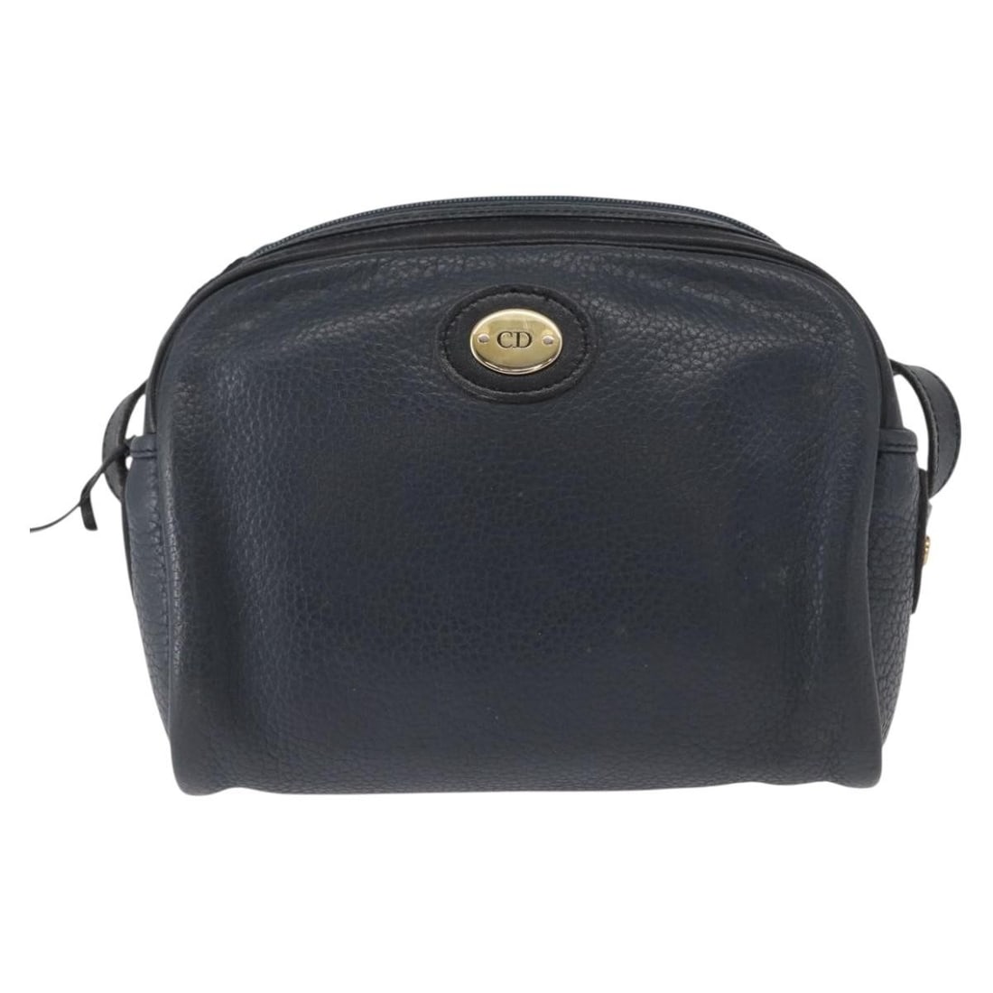 Christian Dior Vintage CD Logo Shoulder Bag Navy Leather: Christian Dior Vintage CD Logo Shoulder Bag Navy Leather Vintage Christian Dior CD Logo leather bag in navy, designed for women and made in France. It features the CD logo and measures 19 cm x 15 cm x