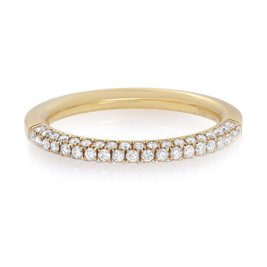 Piero Milano 18K Yellow Gold Diamond Wedding Band 0.44cttw Size 7 (1 of 6)