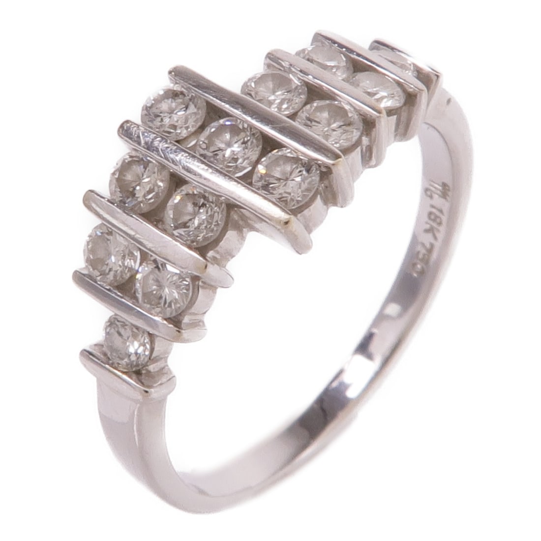 18K White Gold Diamond Ring JEWELRY Size 5.5 (1 of 8)