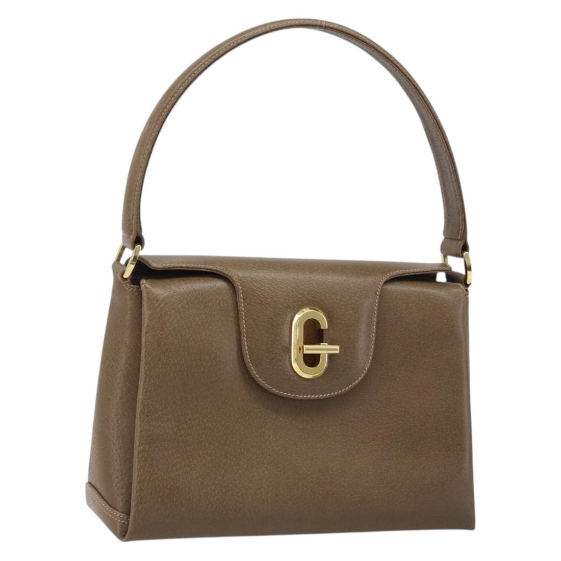 Gucci 000 406 1080 Beige Leather Handbag Gold Tone: Gucci 000 406 1080 Beige Leather Handbag Gold Tone Gucci women's hand bag made of leather in a beige and gold color combination. It was made in Italy and measures approximately 25 cm W x 17 cm H x 9 c