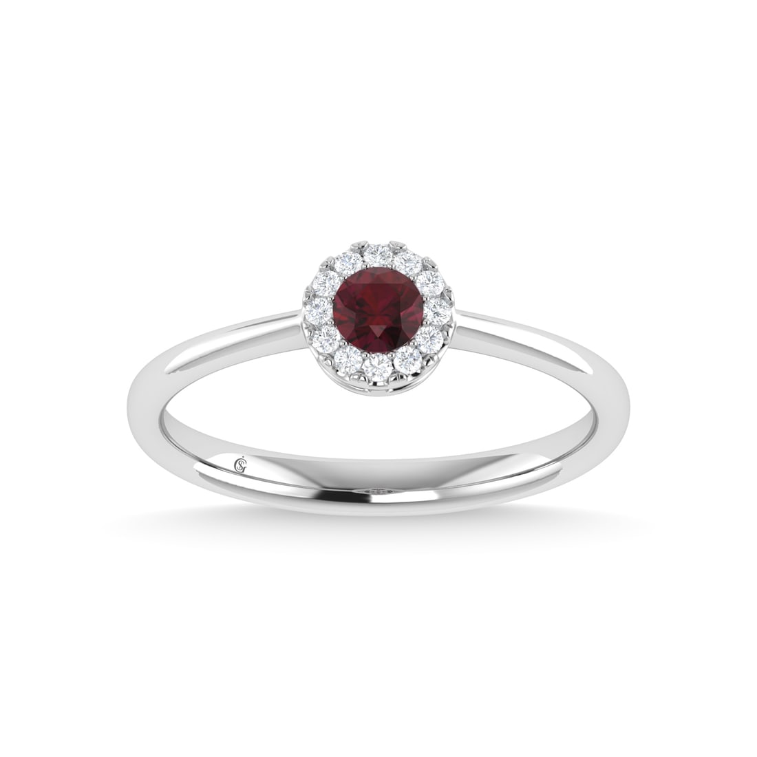 14K White Gold Ruby and Diamond 1/3 Ct.Tw. Fashion Ring: 14K White Gold Ruby and Diamond 1/3 Ct.Tw. Fashion Ring Stone Color: G-h Stone Clarity: I1 Each ring is presented in standard size 6.5. Complimentary resizing is available between sizes 510 (in 1/4 in