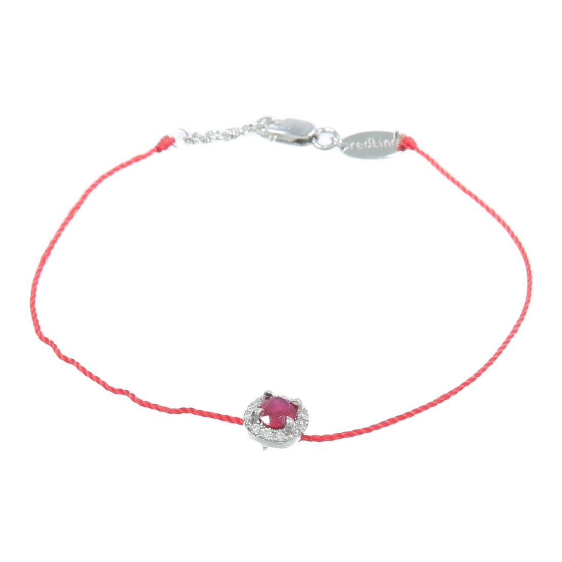 18K White Gold Ruby Diamond Bracelet for Women: 18K White Gold Ruby Diamond Bracelet for Women An 18K white gold bracelet featuring ruby and diamond accents in a red and clear color combination. This women's jewelry piece includes a guarantee/ident