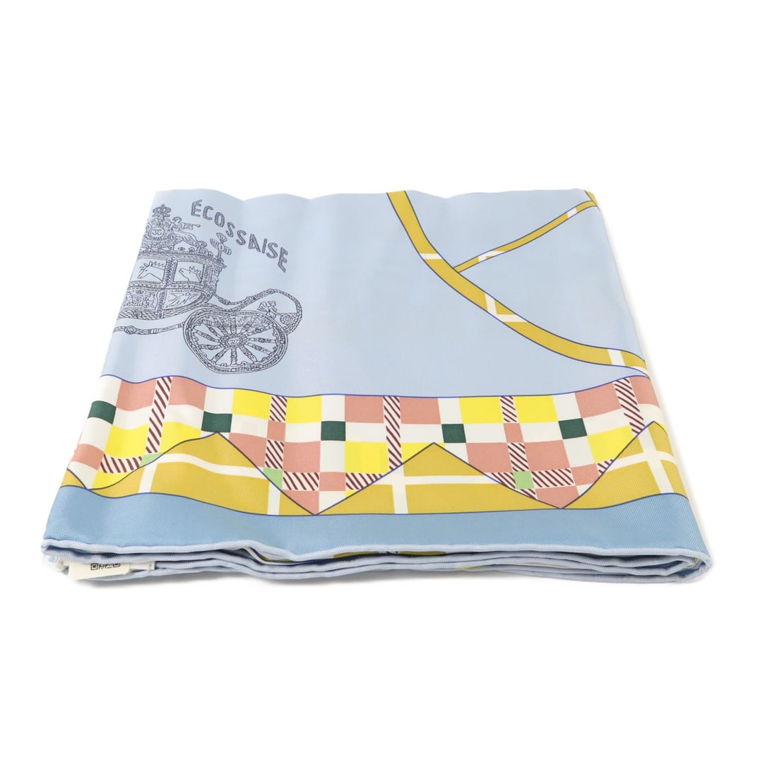 Hermes 90x90 Silk Scarf Blue Light Blue with Box: Hermes 90x90 Silk Scarf Blue Light Blue with Box Hermes women's silk scarf in blue and light blue with a 90 x 90 cm square format. Includes a storage box. Condition is pristine. Specifications Brand: 