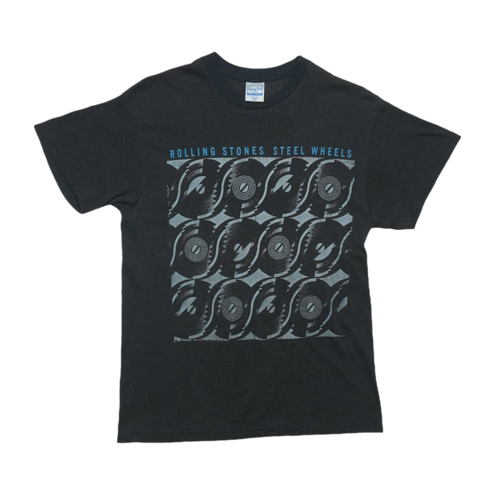 Black Rolling Stones Steel Wheels Tour Shirt 1989 Large (1 of 5)