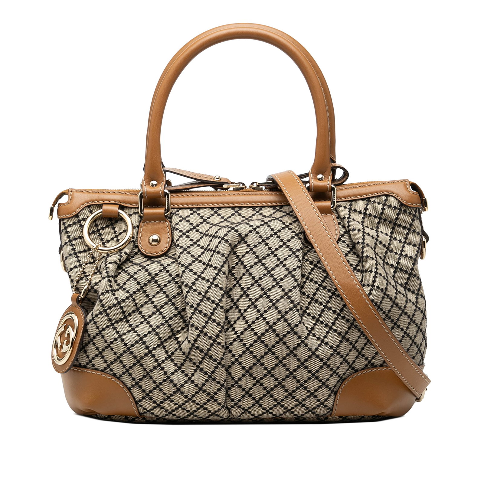 Gucci Sukey Diamante Canvas Satchel with Shoulder Strap (1 of 8)