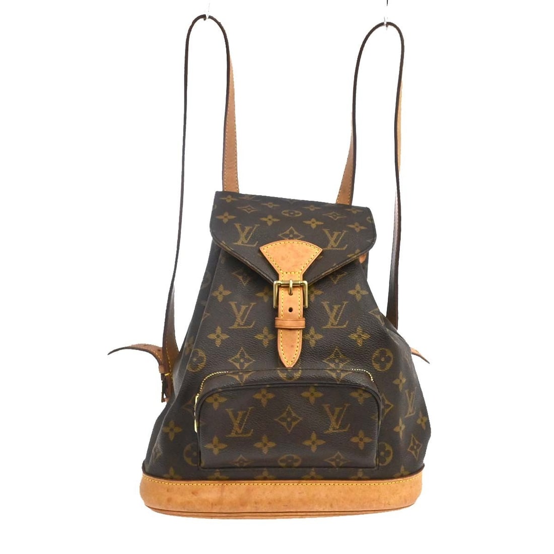 Louis Vuitton Montsouris MM Monogram Canvas Backpack M51136: Louis Vuitton Montsouris MM Monogram Canvas Backpack M51136 Louis Vuitton Montsouris MM backpack bag in Monogram canvas and leather, made in France. This vintage women's backpack features a flap buckl