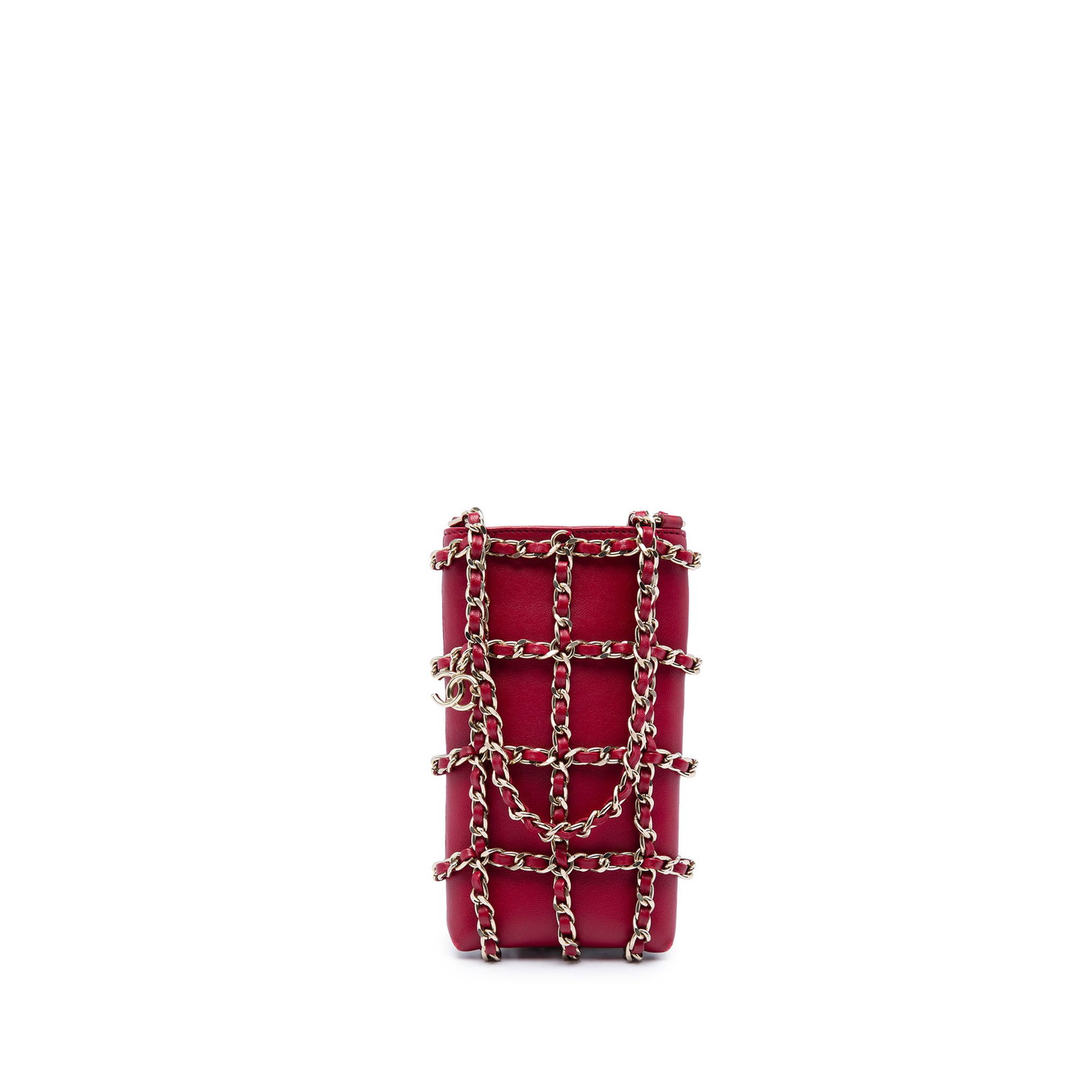 Chanel Tech Me Out lambskin crossbody clutch with chain (1 of 6)
