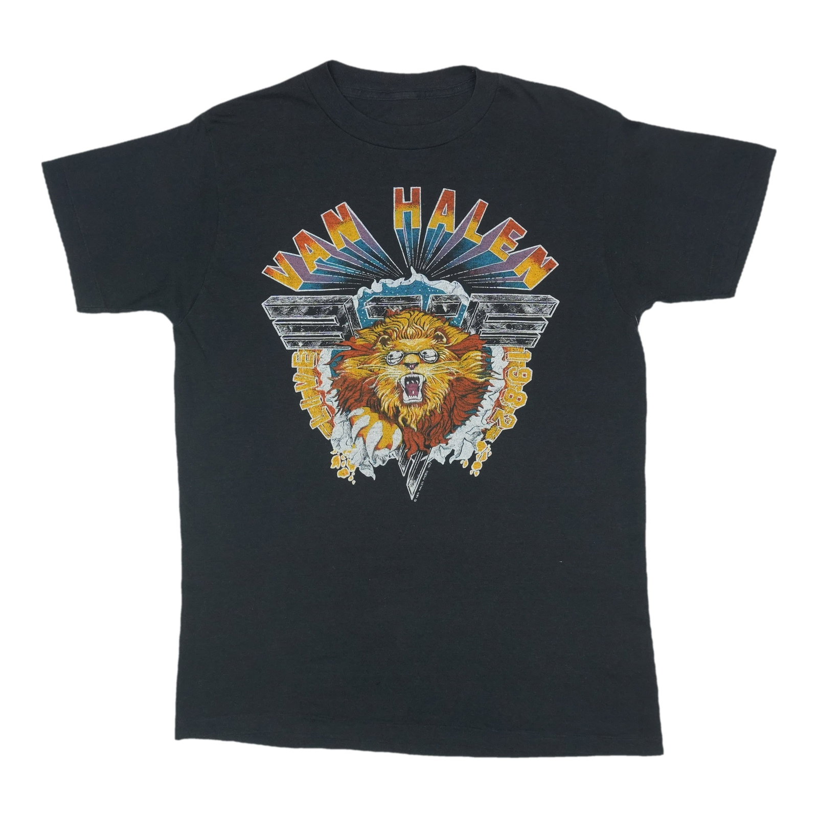 Vintage Van Halen Diver Down 1982 Black Band Shirt (1 of 6)
