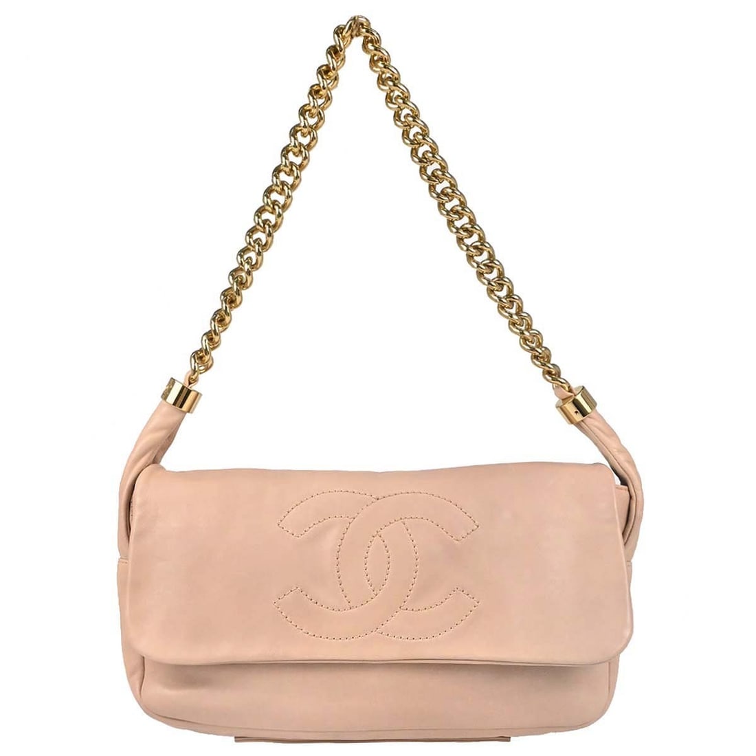 CHANEL Rodeo Drive Pink Lambskin Medium Shoulder Bag: CHANEL Rodeo Drive Pink Lambskin Medium Shoulder Bag Chanel Rodeo Drive shoulder bag in pink lambskin with a magnetic closure and shoulder strap. The bag features one exterior zipper pocket and an int