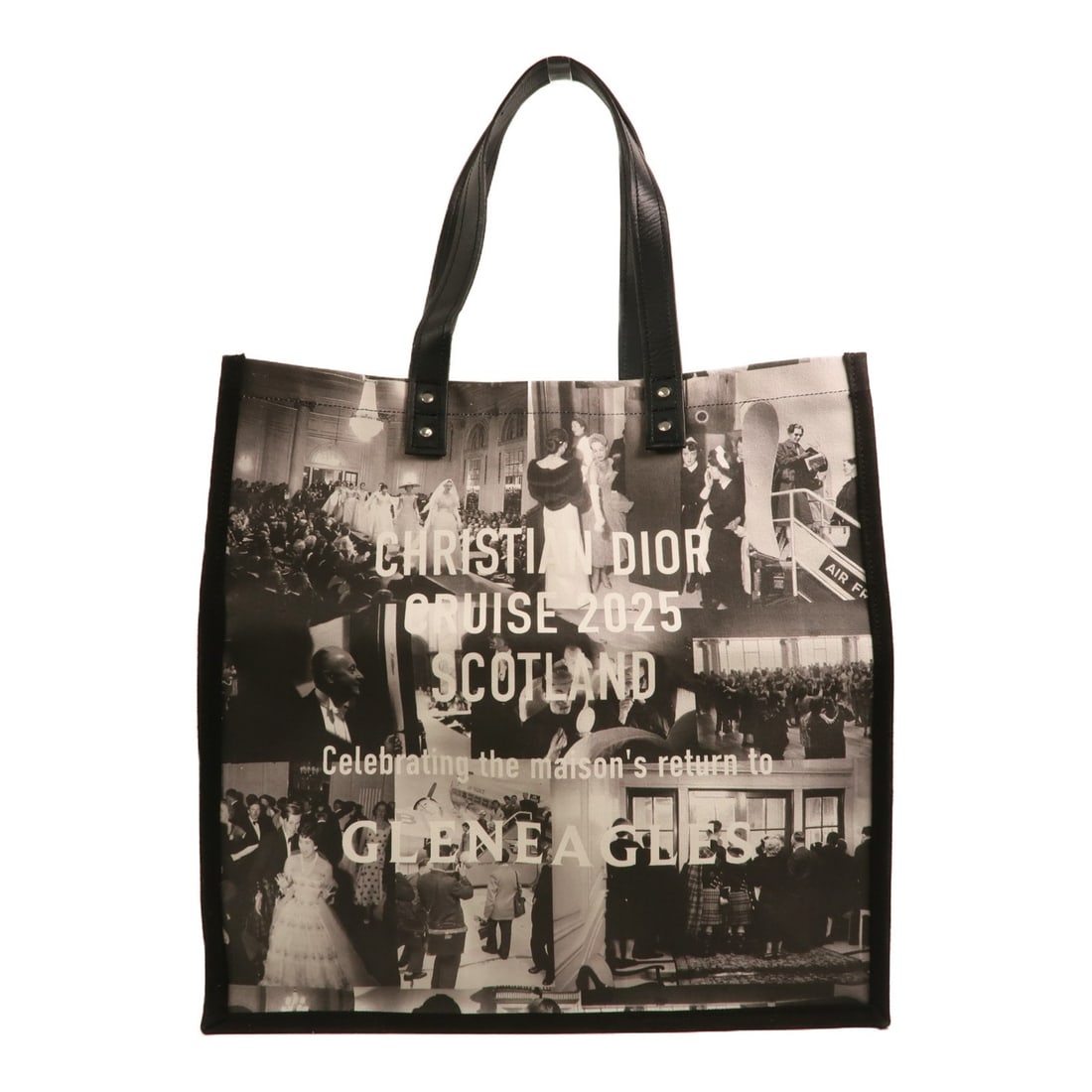 Dior Cruise 2025 CD Canvas Shoulder Tote Black White (1 of 13)