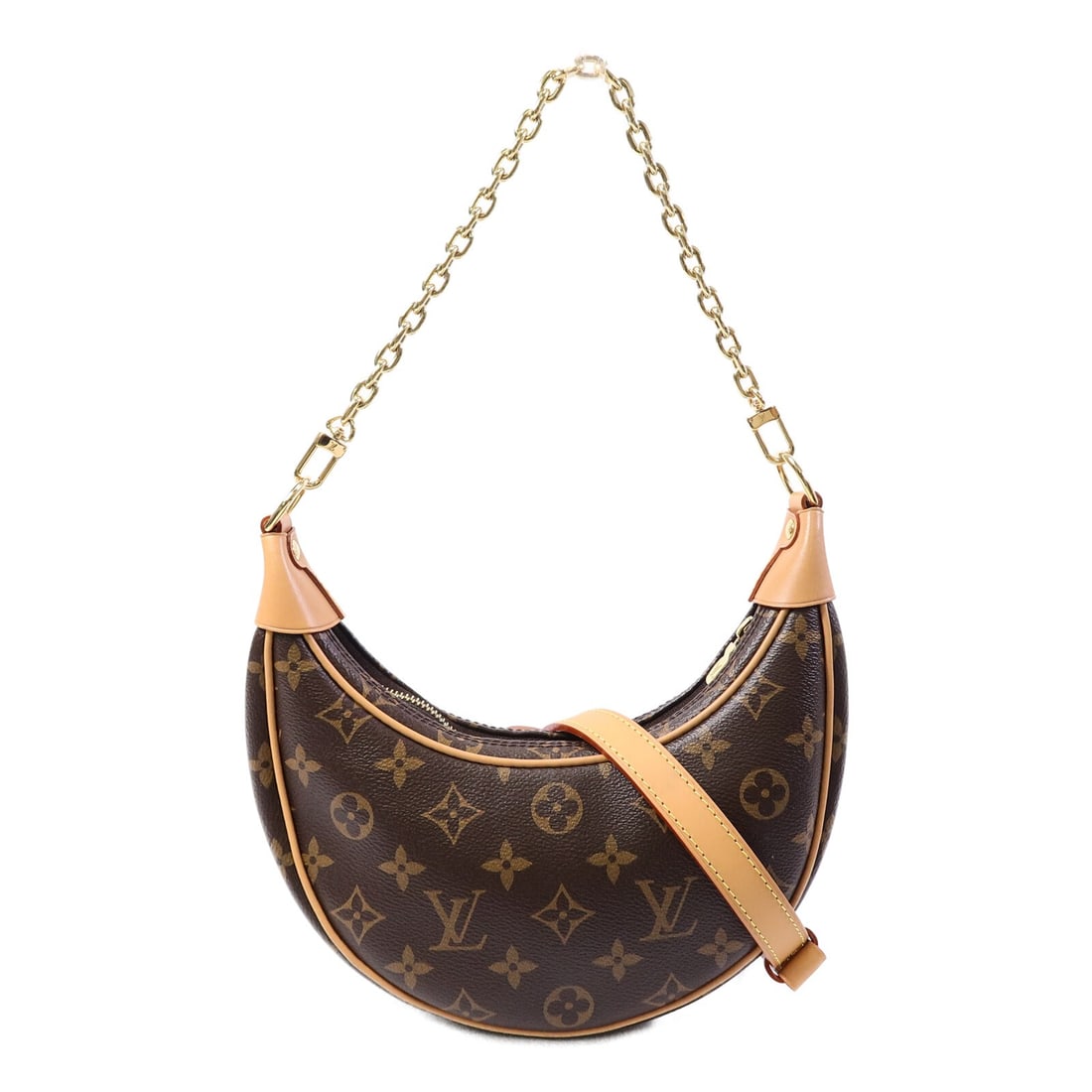Louis Vuitton Loop M81098 2 Way Shoulder Bag Monogram Brown: Louis Vuitton Loop M81098 2 Way Shoulder Bag Monogram Brown Louis Vuitton Loop 2-way shoulder bag in brown Monogram PVC coated canvas. This women's bag features a compact silhouette with a zip-fastene