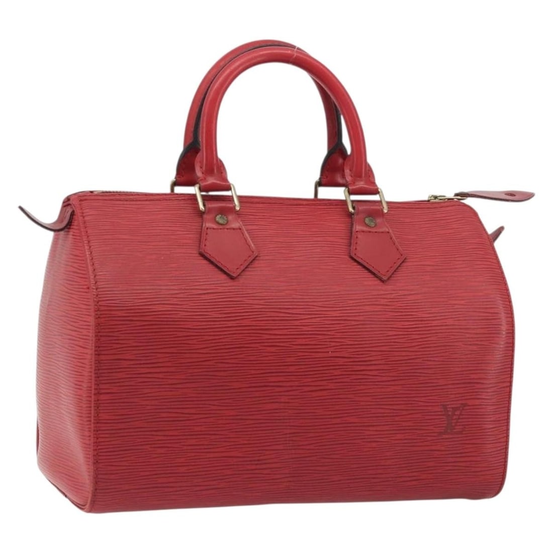 Louis Vuitton M43017 Speedy 25 Epi Leather Handbag Castilian Red: Louis Vuitton M43017 Speedy 25 Epi Leather Handbag Castilian Red Louis Vuitton Epi Speedy 25 handbag in Castilian Red Epi leather. This women's handbag was made in France and comes only with the item 