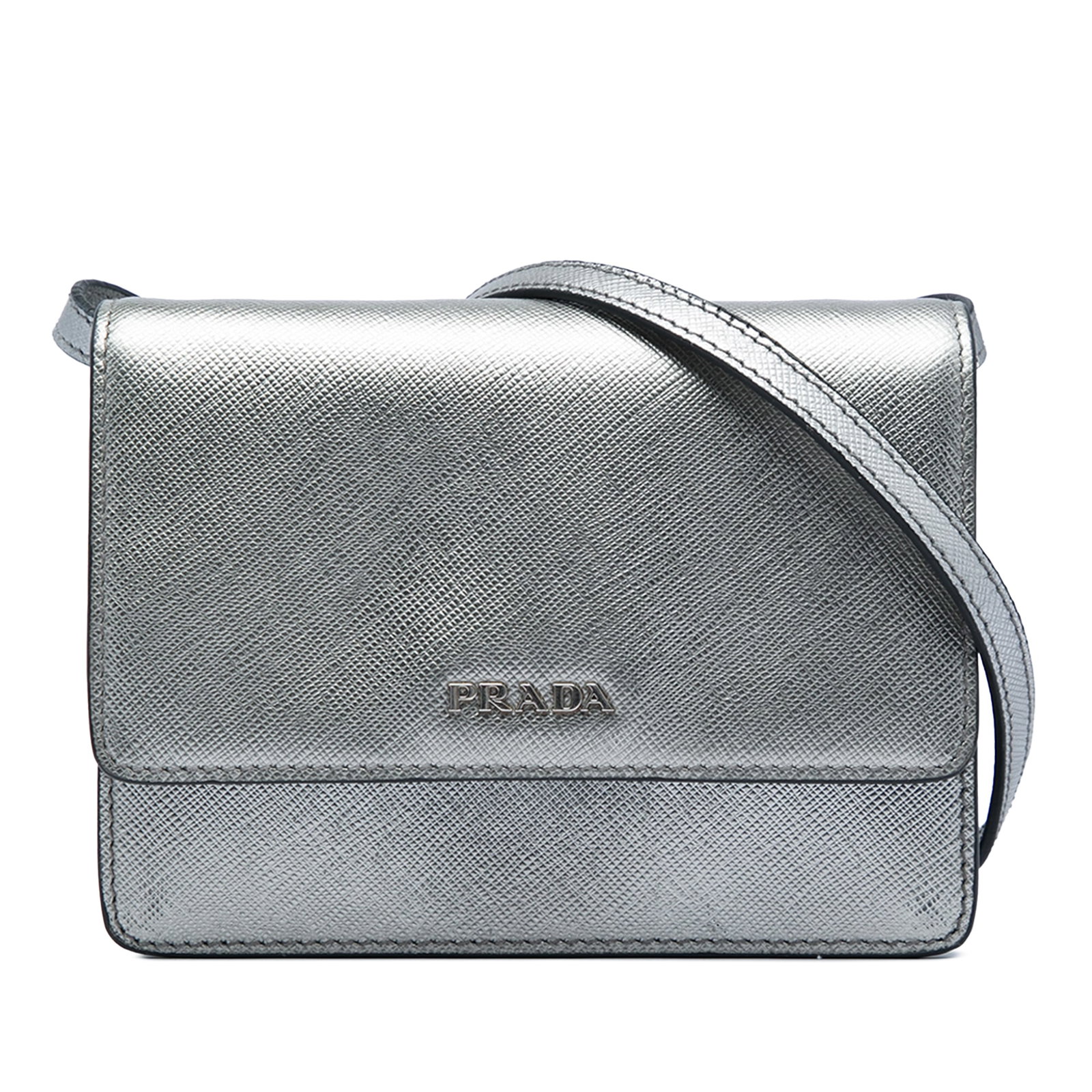 Prada Saffiano Leather Crossbody Wallet Bag with Strap (1 of 6)