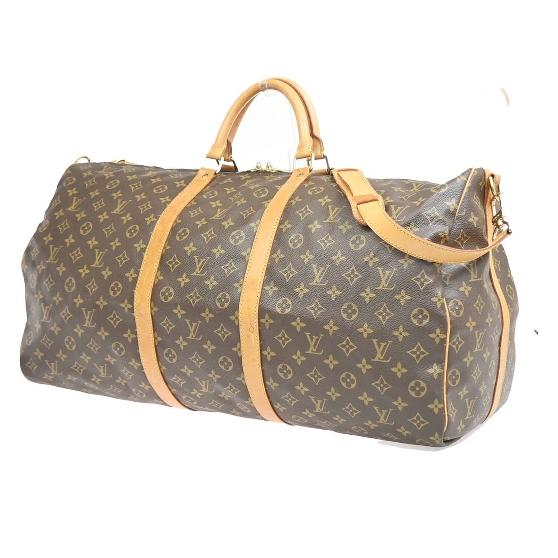 Louis Vuitton Keepall Bandouliere canvas travel bag brown: Louis Vuitton Keepall Bandouliere canvas travel bag brown Louis Vuitton Keepall Bandouliere Monogram travel bag in brown canvas. This unisex piece is made in France and remains in good condition overa