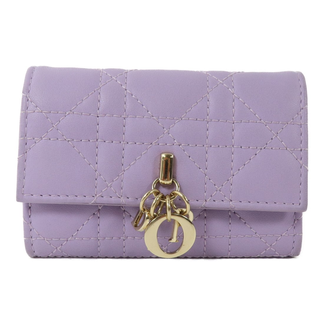 Dior My Dior Glycine bi-fold wallet purple lambskin S0966ONMJ: Dior My Dior Glycine bi-fold wallet purple lambskin S0966ONMJ Bi-fold wallet from the My Dior Glycine line in purple lambskin leather. This women's wallet features a magnetic pocket, card slots, a wal