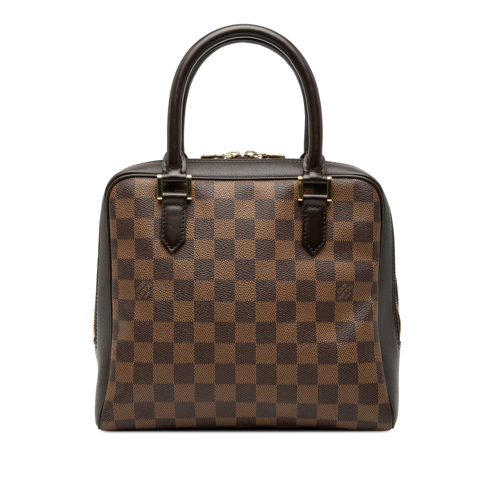 Louis Vuitton Damier Ebene Brera Bag with Leather Trim: Louis Vuitton Damier Ebene Brera Bag with Leather Trim The Louis Vuitton Damier Ebene Brera is a stylish and functional bag crafted from durable damier canvas with elegant leather trim. This bag featu