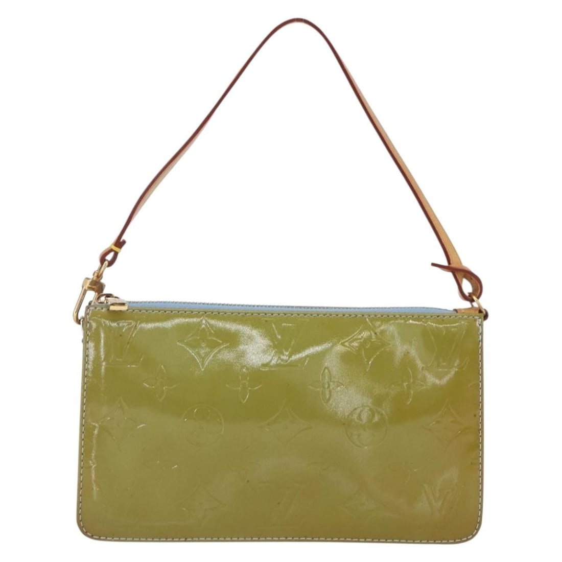 Blue Patent Leather Lexington Pochette by Louis Vuitton France: Blue Patent Leather Lexington Pochette by Louis Vuitton France The Louis Vuitton Lexington Pochette in Monogram Vernis features a blue patent leather exterior with a compact and stylish design. This w