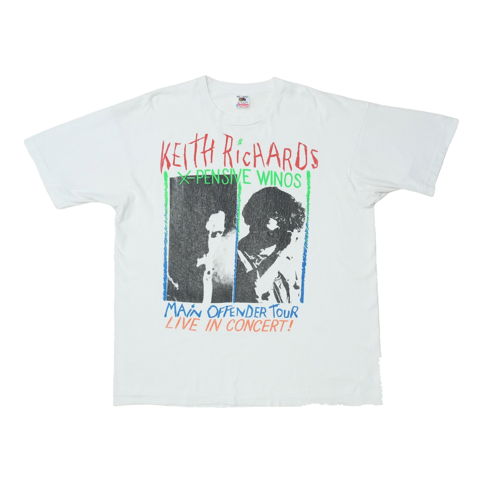 Vintage Keith Richards Main Offender Tour T Shirt 1993 XL: Vintage Keith Richards Main Offender Tour T Shirt 1993 XL Original vintage 1993 Keith Richards Main Offender Tour shirt. This is a true vintage piece, not a modern reproduction. It is in good conditio