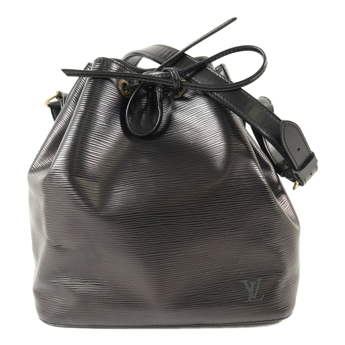 Louis Vuitton Petit Noe M59212 Black Epi Calfskin Shoulder Bag: Louis Vuitton Petit Noe M59212 Black Epi Calfskin Shoulder Bag Louis Vuitton Petit Noe shoulder bag in black Epi leather with calfskin trim. This women's shoulder bag features a black exterior and inc