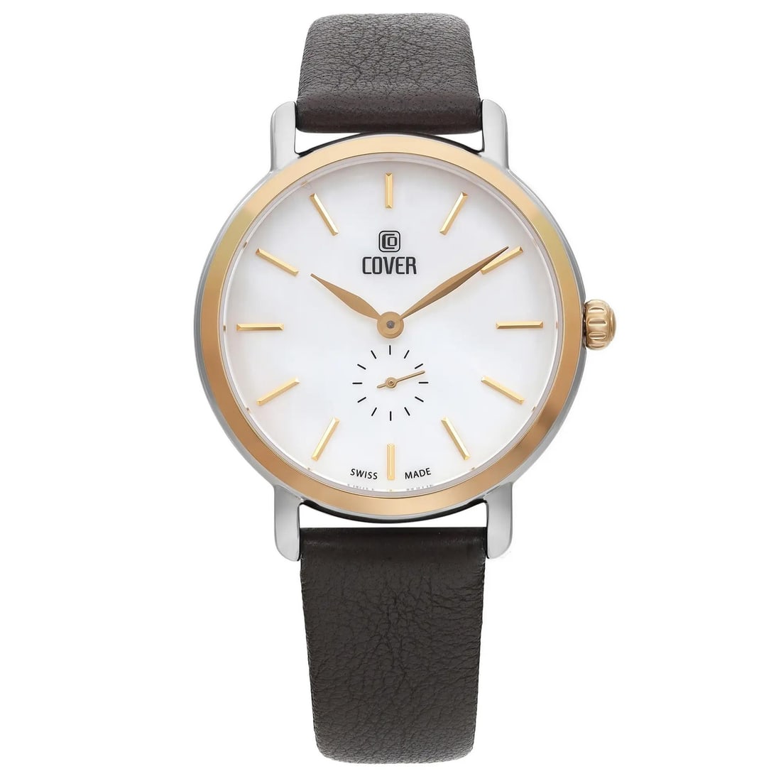 COVER Pearl Dreams 34mm Two Tone Quartz Ladies Watch: COVER Pearl Dreams 34mm Two Tone Quartz Ladies Watch Introducing the COVER Pearl Dreams 34mm Two Tone Quartz Ladies Watch, a perfect blend of elegance and casual style. This wristwatch features a soph