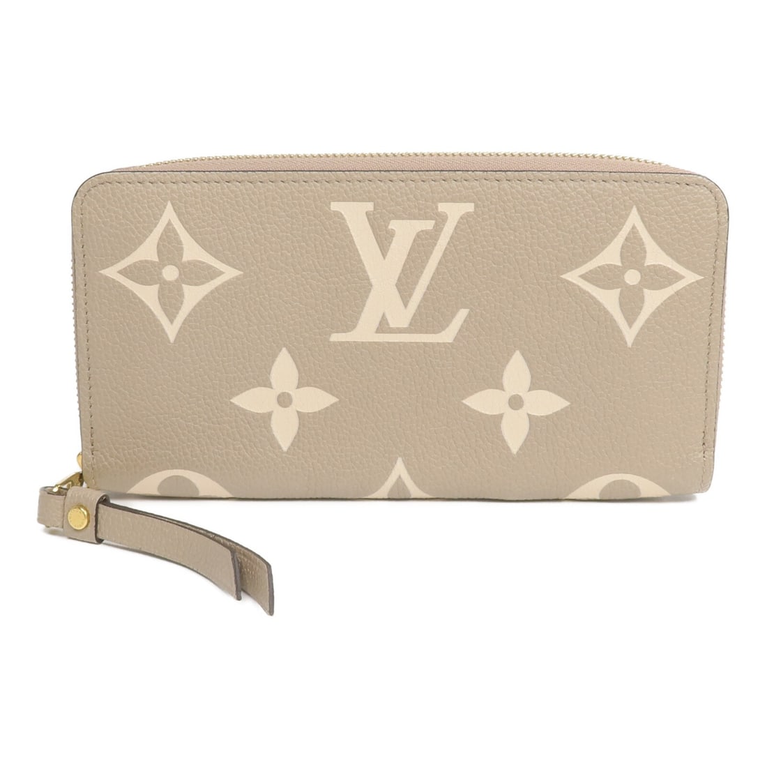Louis Vuitton M69794 Zippy Wallet Monogram Empreinte Beige Calfskin: Louis Vuitton M69794 Zippy Wallet Monogram Empreinte Beige Calfskin Louis Vuitton Zippy long wallet in Monogram Empreinte calfskin with a beige Dove/Cream colorway. This women's wallet features a zip-