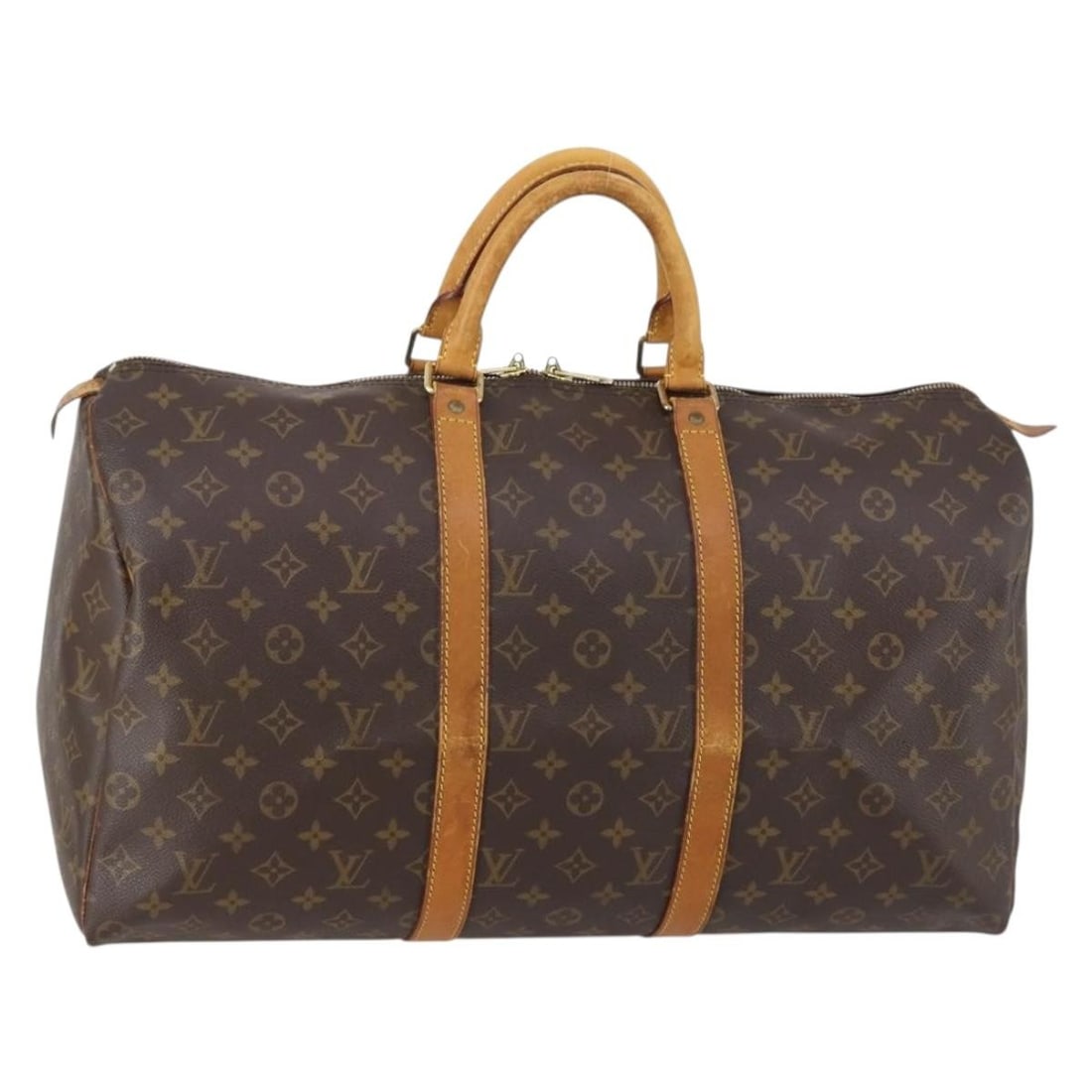 Louis Vuitton M41426 Keepall 50 Monogram Canvas Boston Bag: Louis Vuitton M41426 Keepall 50 Monogram Canvas Boston Bag Louis Vuitton Keepall 50 Boston bag in Monogram canvas, model M41426, made in France. This women's bag is offered as the bag only, without th