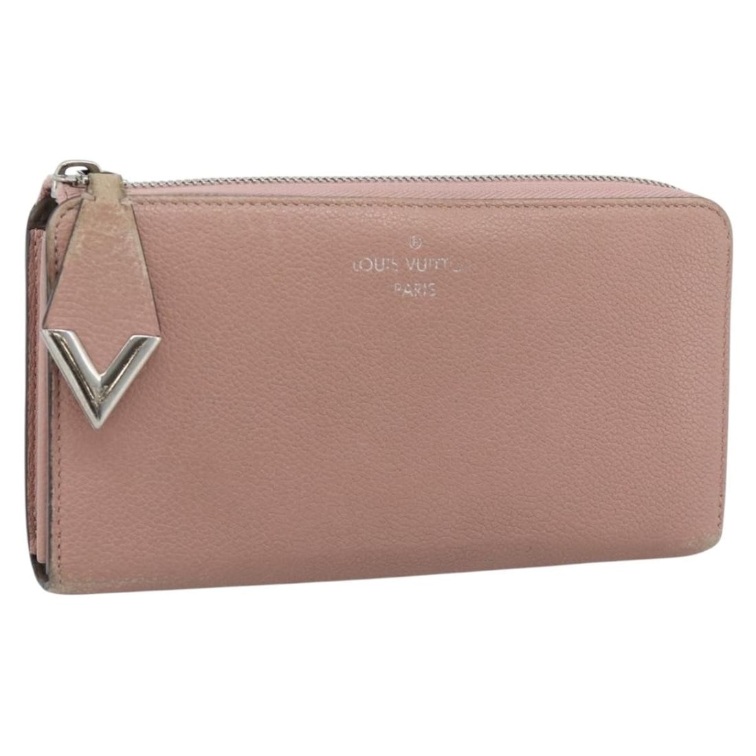 Louis Vuitton M63103 pink leather long wallet Portefeuille Comet: Louis Vuitton M63103 pink leather long wallet Portefeuille Comet Louis Vuitton Portefeuille Comet long wallet in pink leather. This women's wallet is made in France and features a slim long-wallet sil