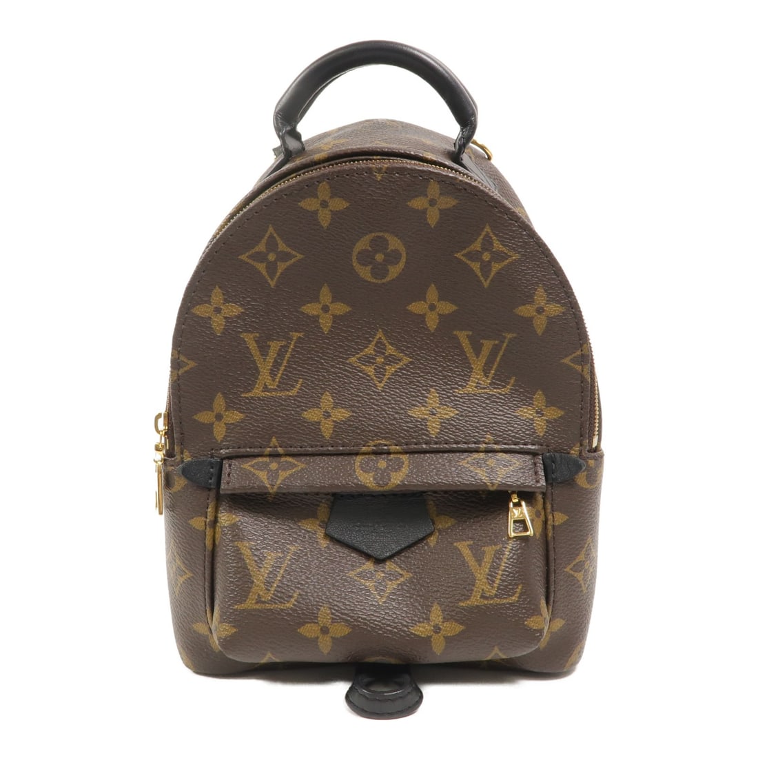 Louis Vuitton Palm Springs Mini Monogram Backpack M44873 Brown: Louis Vuitton Palm Springs Mini Monogram Backpack M44873 Brown Louis Vuitton Palm Spring Mini backpack in brown Monogram PVC coated canvas. This women's backpack features gold-tone hardware, an exteri