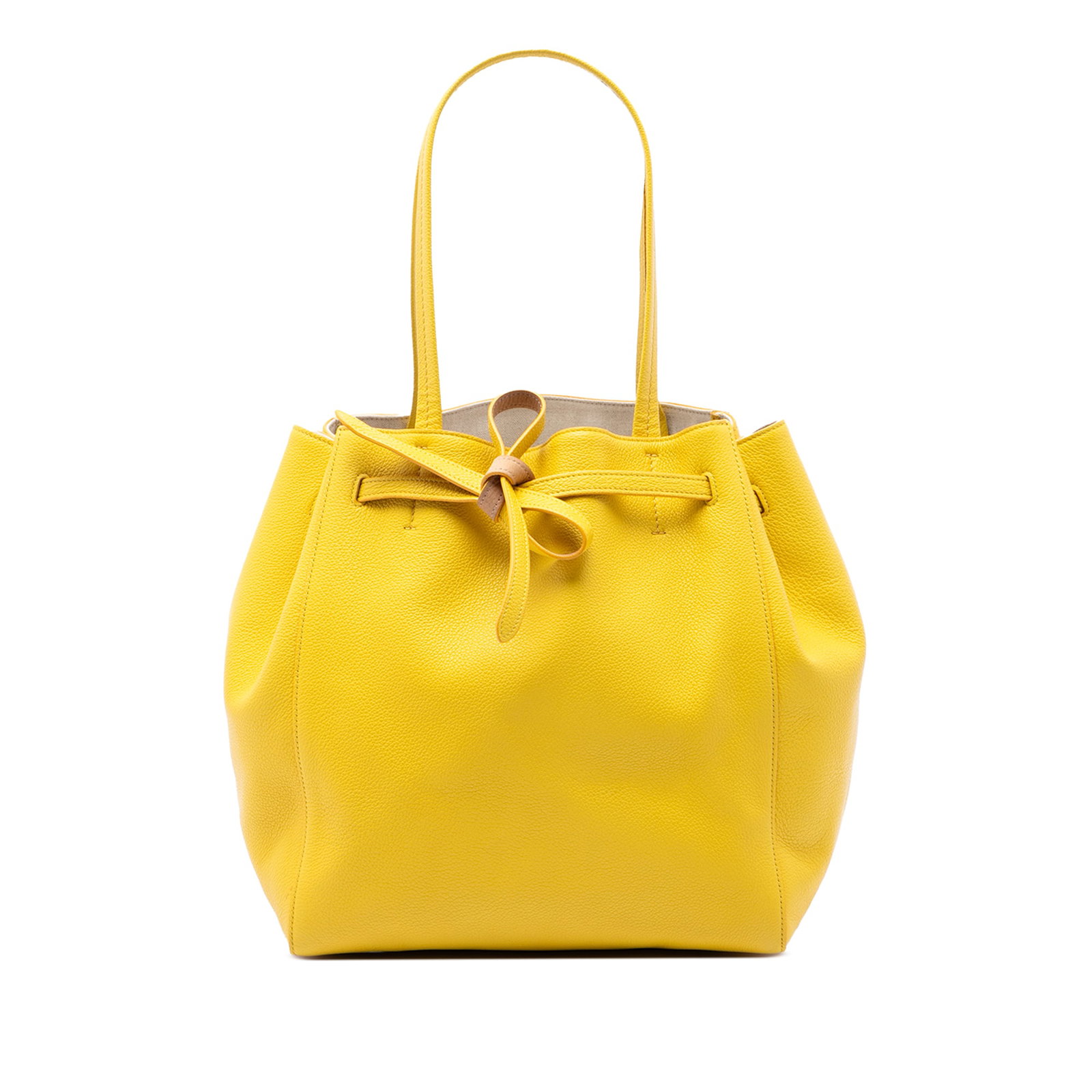Celine Phantom Cabas Small Grained Calfskin Leather Tote Yellow (1 of 6)